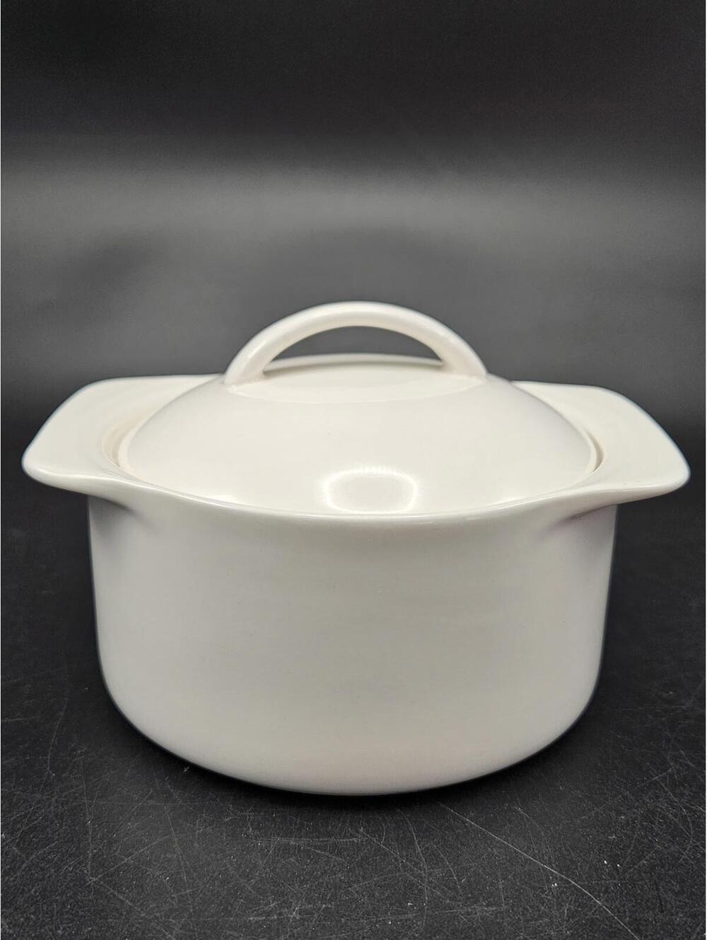 Ciroa White Stoneware Lidded Mini Casserole Cocotte Dish 5" Handle - Choose Qty